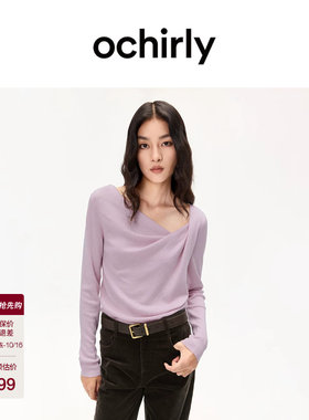 OCHIRLY欧时力荡领套头针织毛衫