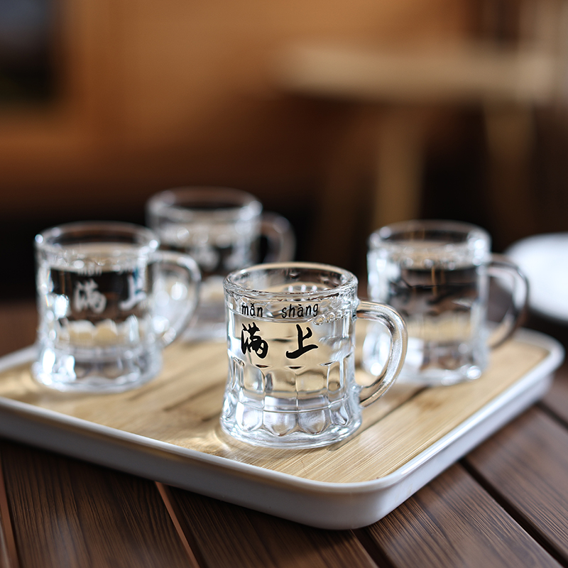 原创满上玻璃迷你白酒杯烧酒杯子