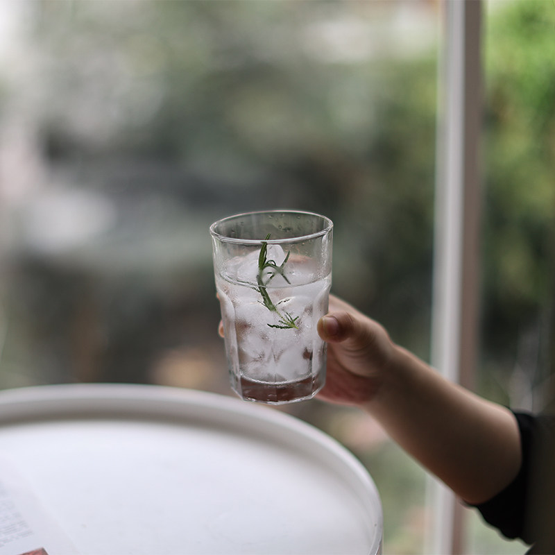 galio|很有质感的玻璃杯 装冰咖啡很有味道 加厚耐热啤酒杯冷饮杯