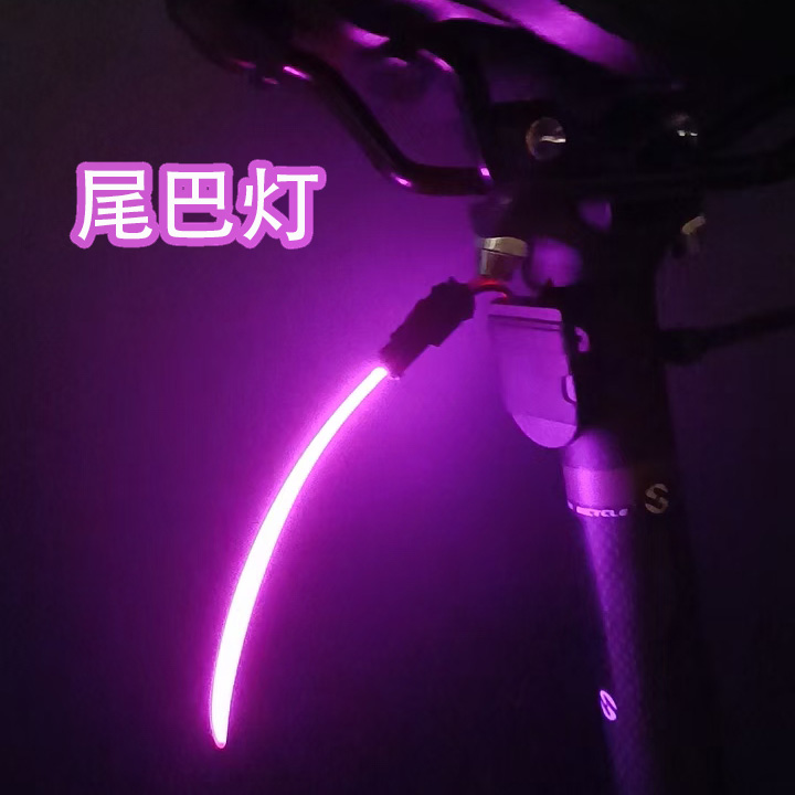 自行车尾巴灯尾灯领航灯防水警示电池公路车山地车尾灯个性拉拉灯