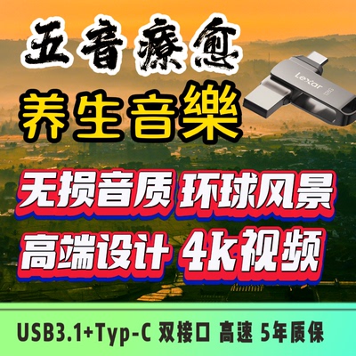 高端车载养生音药优盘-五音疗愈32g64g128g无损音乐u盘