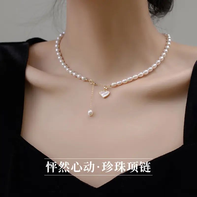 淡水珍珠项链女士年轻款高级感轻奢新款锁骨链生日520礼物送女友