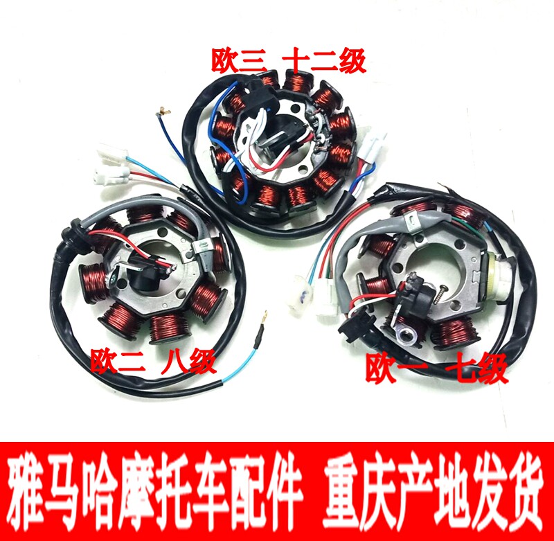 雅马哈摩托车jym125天剑天戟劲傲天俊天隼ybr125磁电机定子线圈