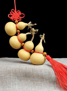 天然葫芦挂件汽车后视镜车内饰品手把件客厅工艺品