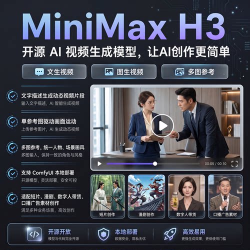 MinimaxH3-ComfyUI视频生成