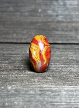 北票战国红山皮籽料戒指面