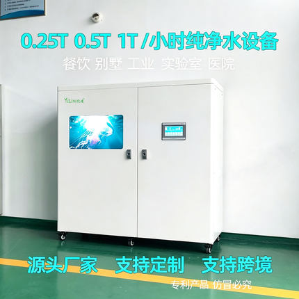 高端反渗透纯净水设备0.5吨小时直饮别墅医院实验室EDI超纯水定制