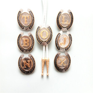 BOLO TIE白色皮绳波洛领带男女金银字母领结小众衬衫韩版领绳配1