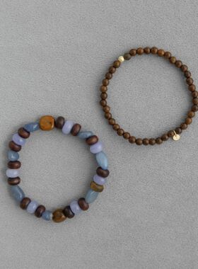 山野家沉香珠串珠手链 新中式简约小众禅风通勤子修串珠手串手链