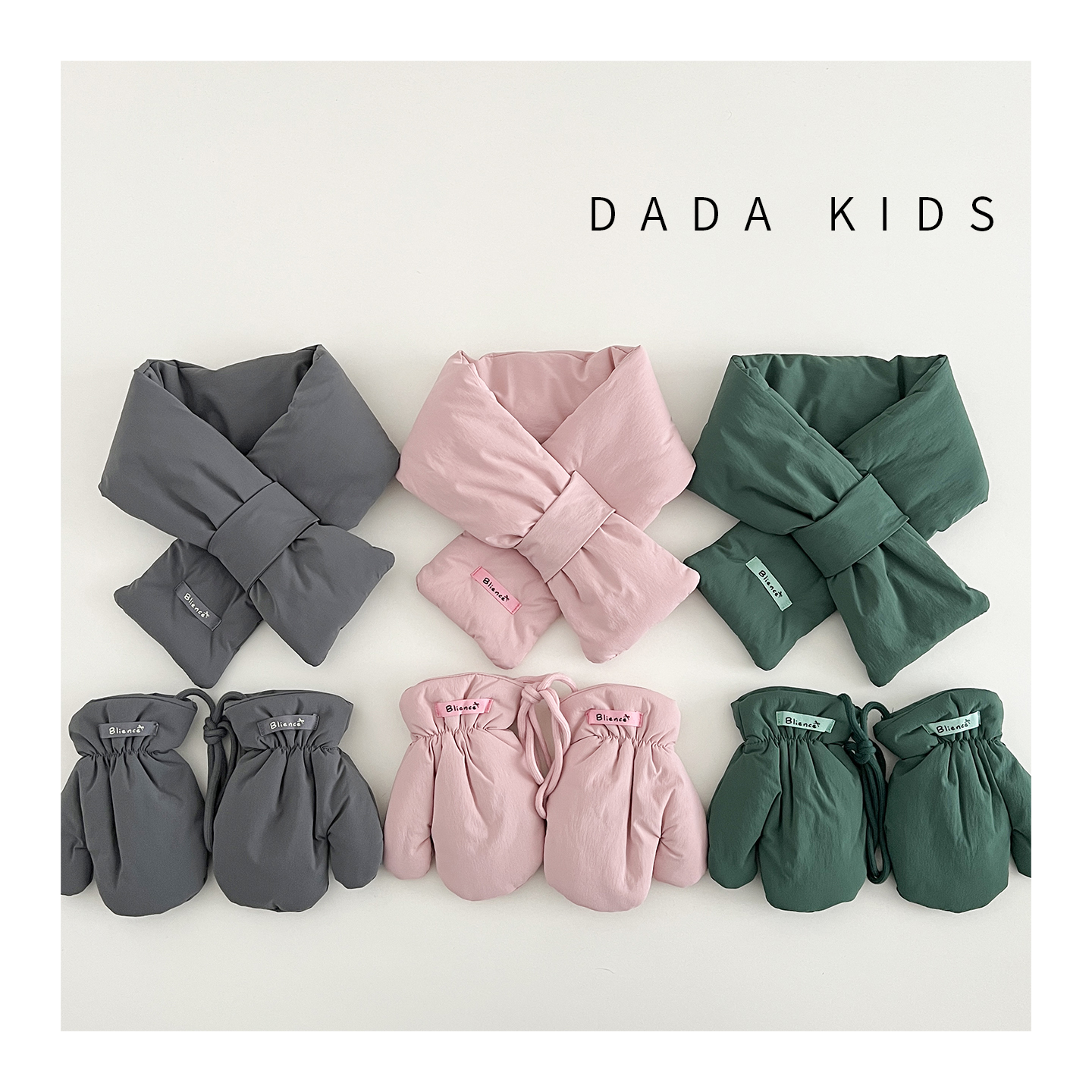 儿童韩系ins风围巾手套组合