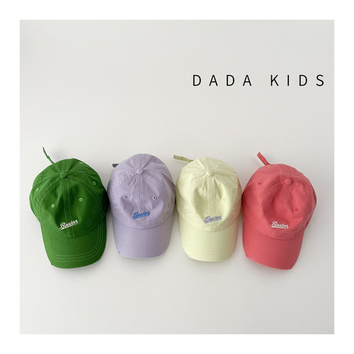 糖果色儿童春夏透气防晒鸭舌帽