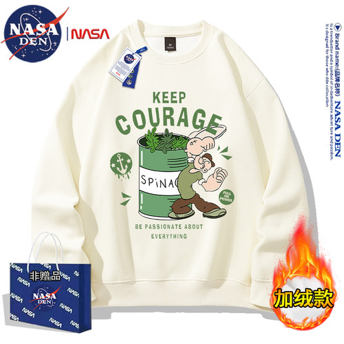 秋冬季美式复古长袖圆领卫衣男女