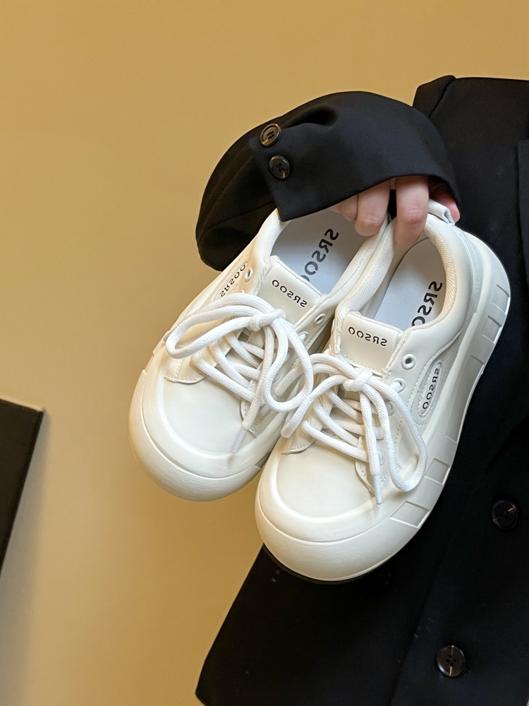 林先叁百搭显瘦丑萌厚底松糕板鞋