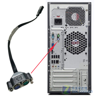 联想PS2线启天M6300 ThinkCentre8300商用外接键鼠转接线43N9149