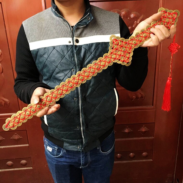 李火旺铜钱剑挂件客厅玄关装饰品中国结宝剑火子哥工艺品中式送礼