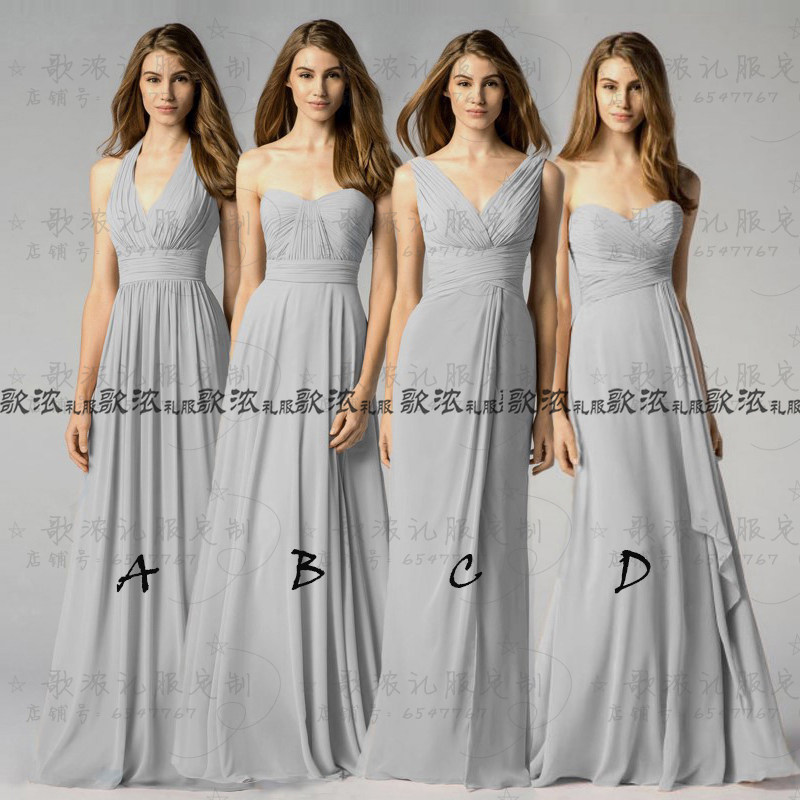 定制订造姊妹裙姐妹团伴娘团伴娘礼服极简单显瘦bridesmaid dress