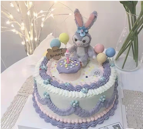 星戴露蛋糕网红戴拉兔动物奶油生日蛋糕派对生肖兔长沙配送