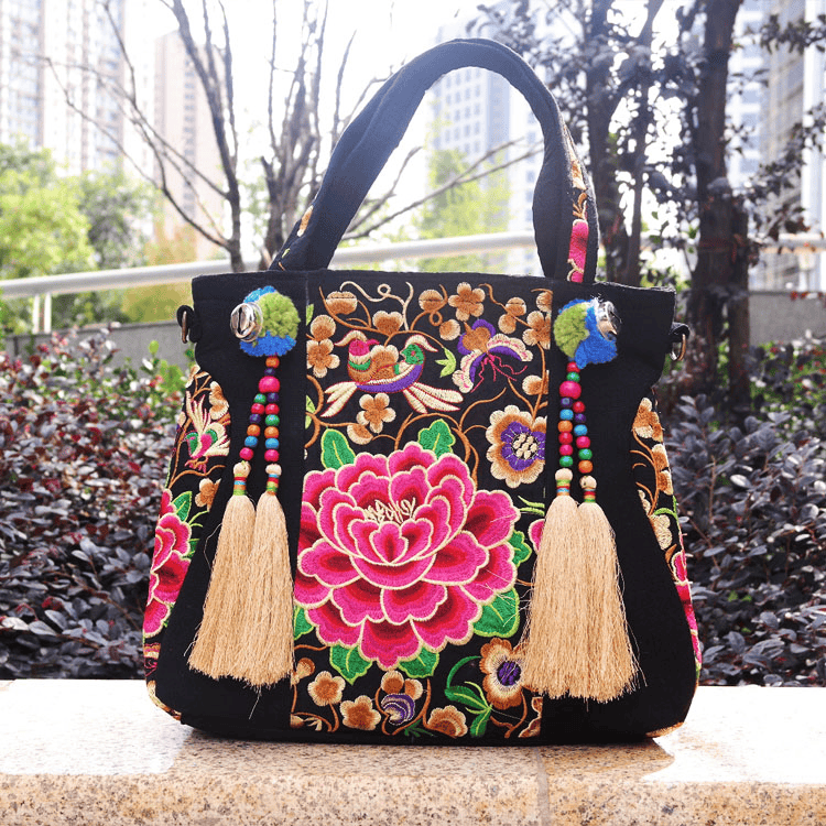 民族风单肩包女绣花帆布大容量流苏女包复古休闲中老年手提斜挎包,箱包皮具/热销女包/男包,时尚帆布包,淘宝优惠券,粉丝福利购,淘宝优惠卷