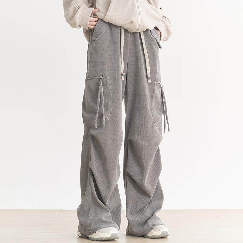 万有引力博物馆 大口袋休闲裤女春秋款宽松裤子直筒裤阔腿裤长裤,女装/女士精品,休闲裤,淘宝优惠券,粉丝福利购,淘宝优惠卷