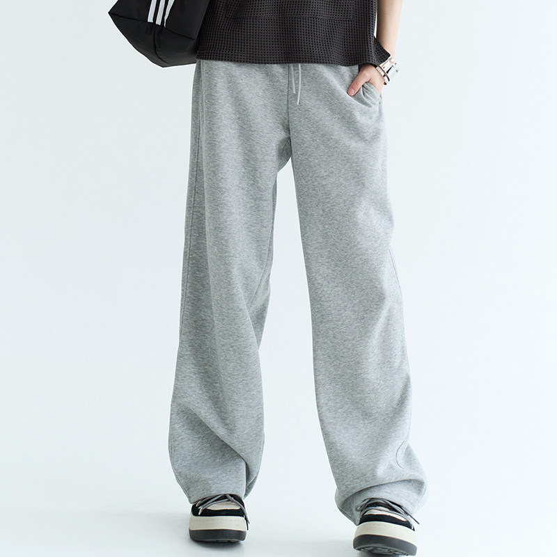 万有引力博物馆 卫裤运动裤女2024新款裤子宽松休闲裤长裤直筒裤K