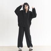 春秋季 长裤 休闲运动套装 束脚裤 女：半拉链卫衣 万有引力博物馆