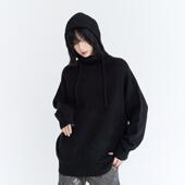 毛衣宽松上衣打底衫 万有引力博物馆纯色高领针织衫 女秋2024新款