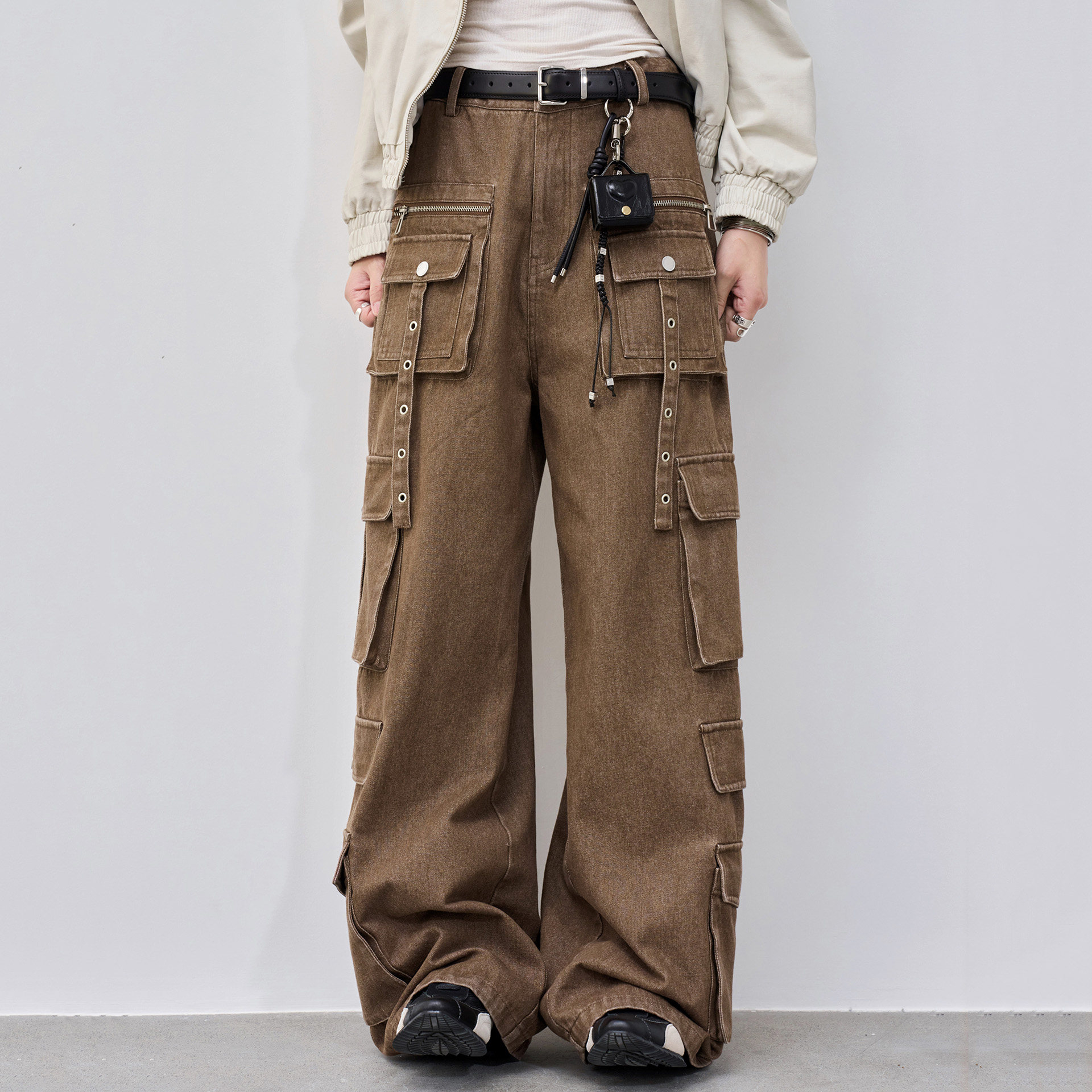 万有引力博物馆 " wink ü线下店同款 " 工装风水洗做旧牛仔裤女,女装/女士精品,牛仔裤,淘宝优惠券,粉丝福利购,淘宝优惠卷