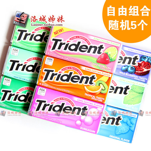 trident三叉戟整盒无糖口香糖