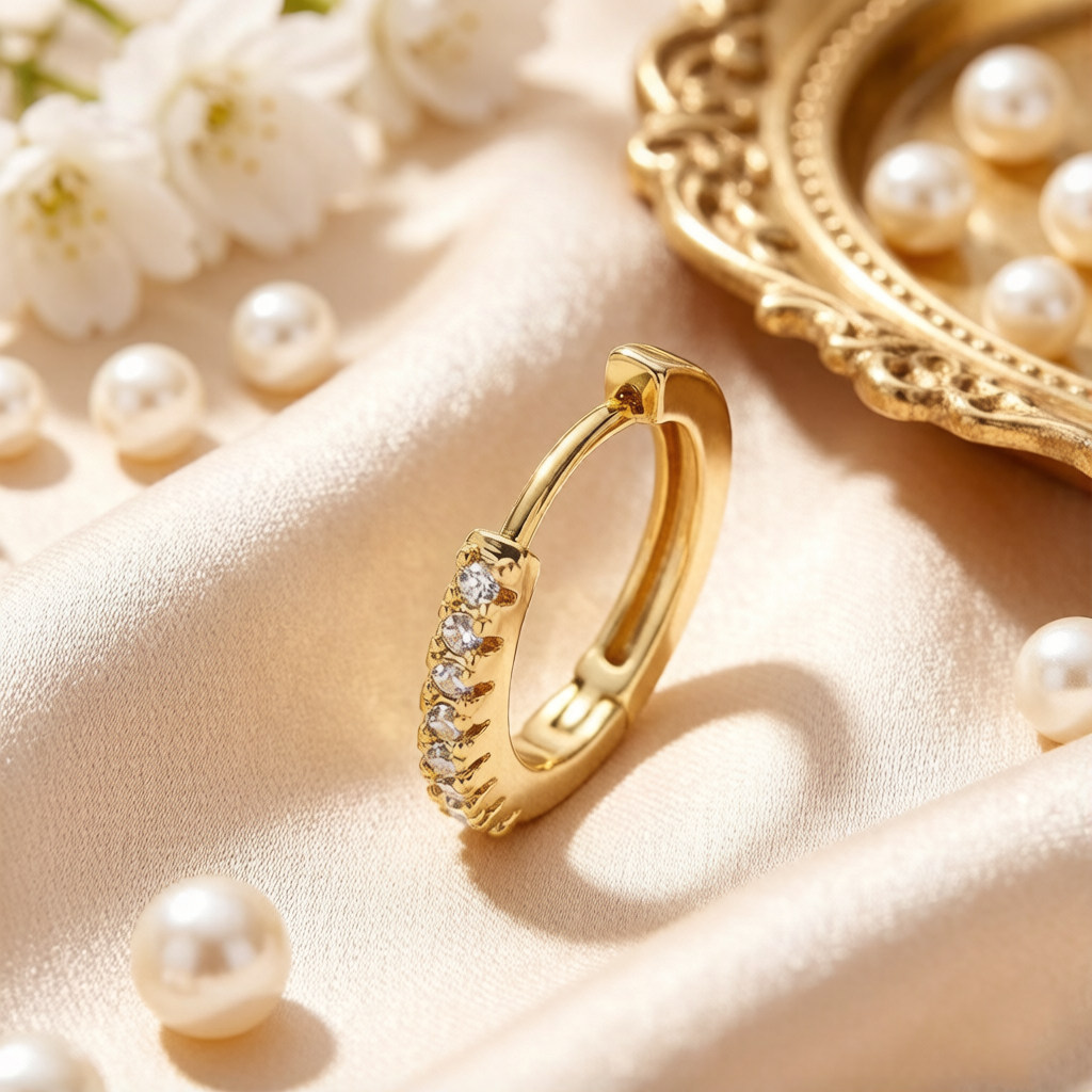 韩版镀金925锆石钻石耳饰时尚明星同款简约精美质感耳环形金银色