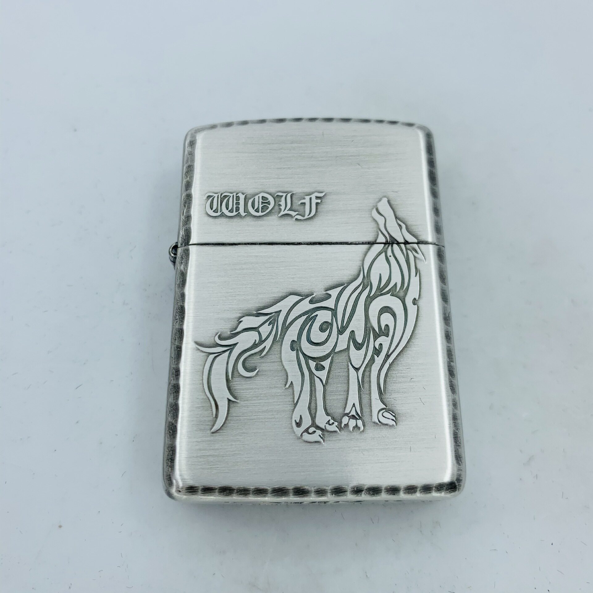 zippo之宝煤油防风打火机原装正品日版盔甲162双面狼仰天长啸WOLF