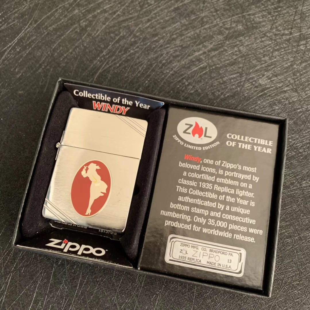 zippo打火机原装正品 1935复刻风中女郎 限量版 28729 芝宝火机