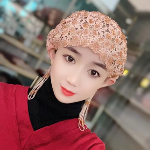 新款流苏帽子双层重手工缝制百搭款回休闲款民族风帽子