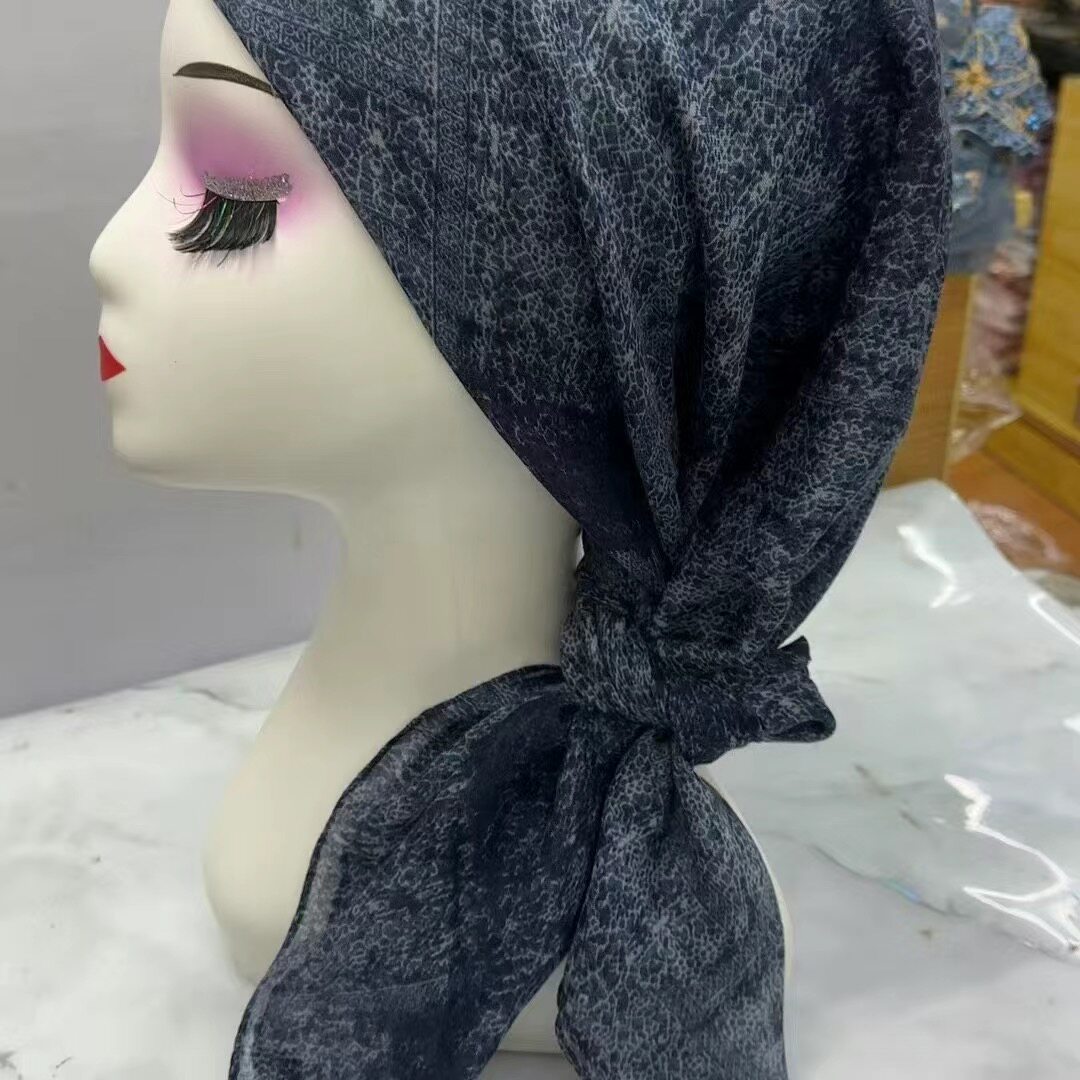 夏季双层新款中老年妈妈盖头包头纱巾软脸头巾套头透气防晒薄款