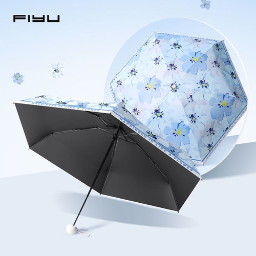 FIYU小碎花口袋伞晴雨两用隔热降温防紫外线小巧迷你便携