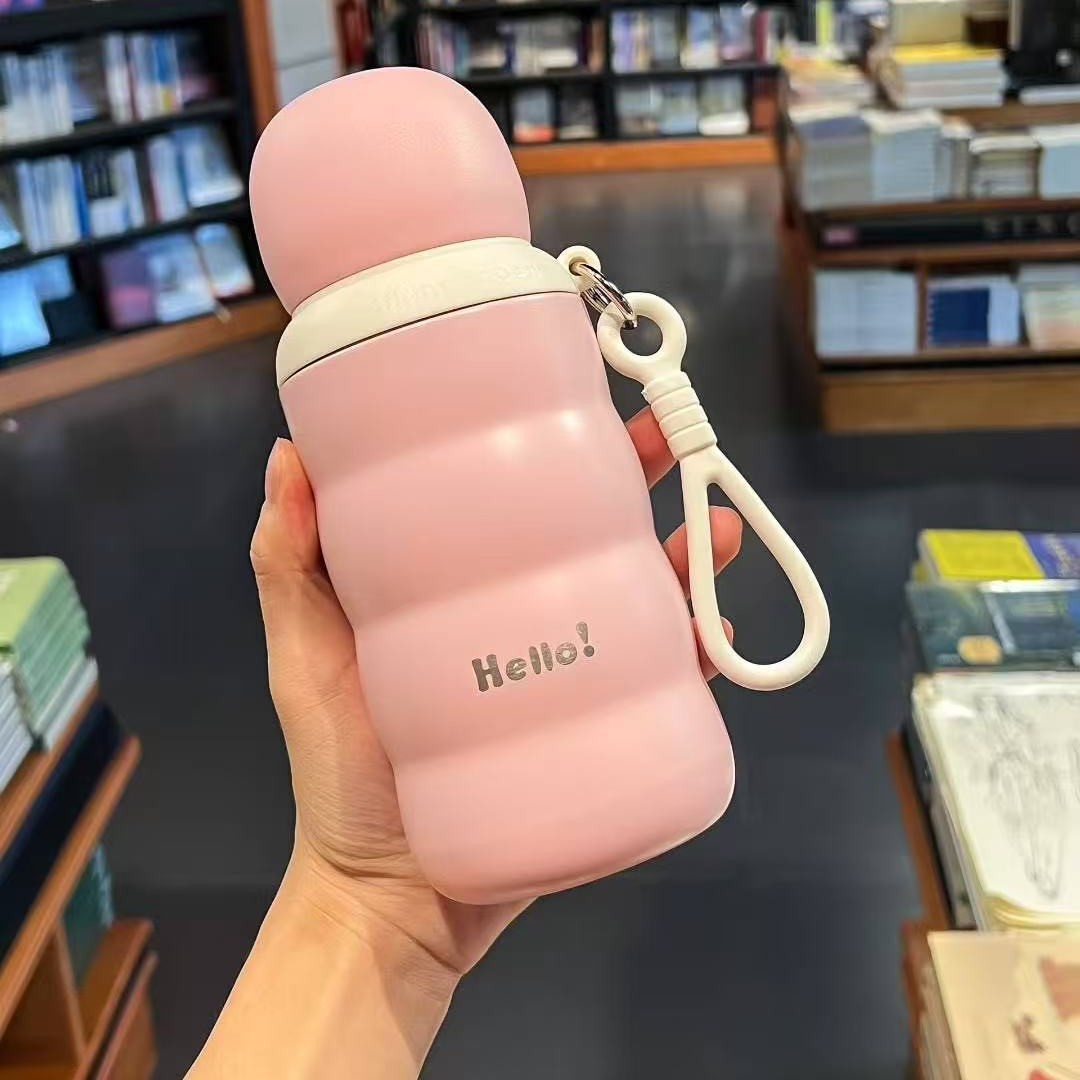 超萌粉嫩少女心保温杯公众女神水杯多巴胺时尚水壶吸管杯小众便携