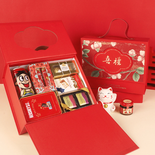 新款双开喜糖礼盒装成品含糖高端实用结婚伴手礼订婚回礼专用套装