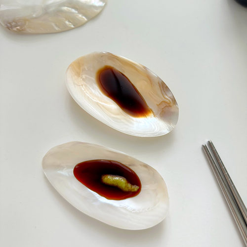 天然贝壳精致不规则酱料托味碟