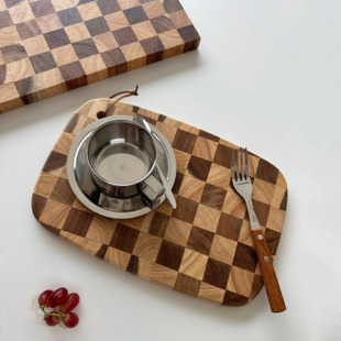 相思木棋盘格菜板抗菌防霉实木砧板厨房案板子切菜板辅食水果砧板