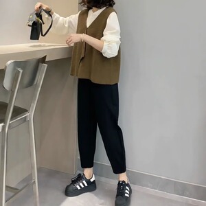 梨型身材哈伦裤女2024春夏新款大码胖mm高腰显瘦休闲九分萝卜裤子