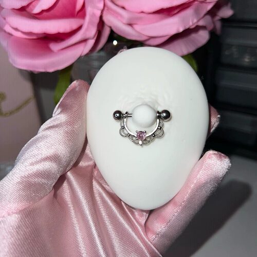 pinkbankbaby爱心锆石辣妹性感乳环乳钉人体穿刺饰品Nipple Rings