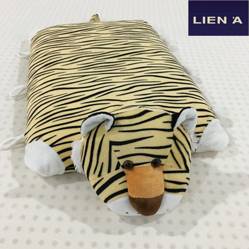 LIENA越南进口天然乳胶卡通枕头小狗老虎小熊河马儿童礼物低矮枕