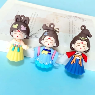 XQ042 可爱端庄古风玩偶挂件古典唐装美女公仔钥匙扣配饰配件