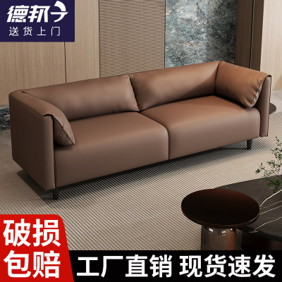 北欧轻奢小户型沙发双人酒店沙发服装店出租房休息区猫爪皮沙发