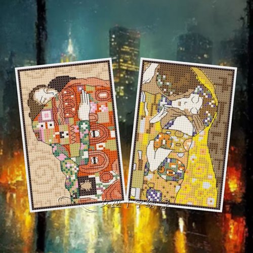 十字绣卡套小件手工艺术油画爱情