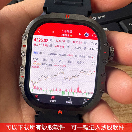 炒股专用手表股票智能手表期货下载APP插卡电话手表大屏浮窗盯盘