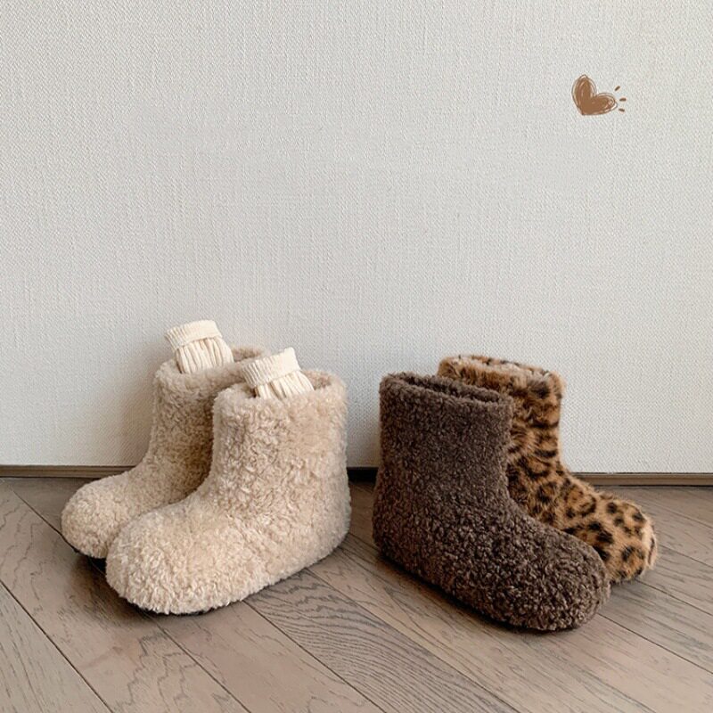 羊羔小土豆~保暖5cm内增高勃肯棉鞋羊毛毛短靴女2025冬新款雪地靴