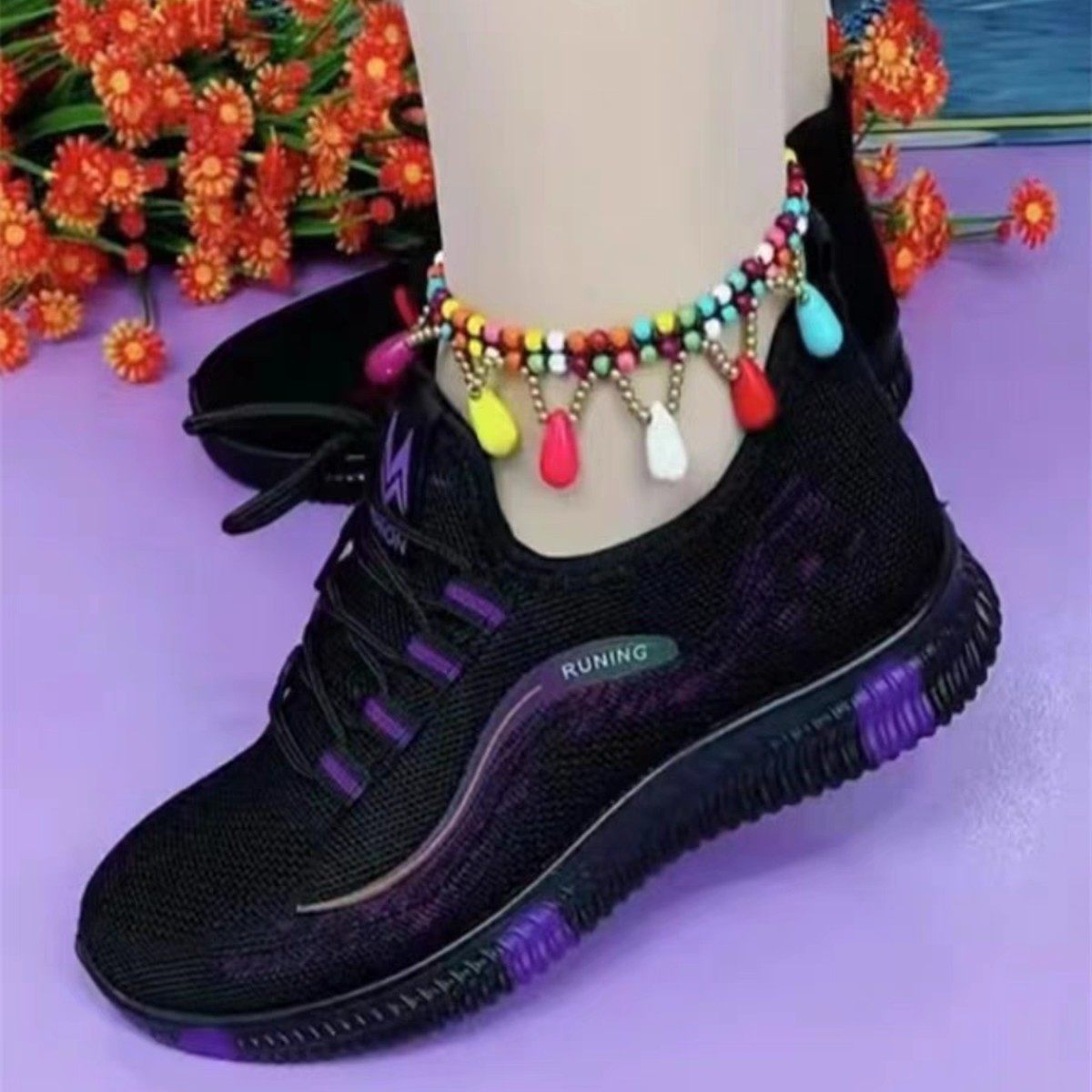 老北京布鞋运动休闲 中老年舒适健步鞋透气女士妈妈单鞋防滑平底