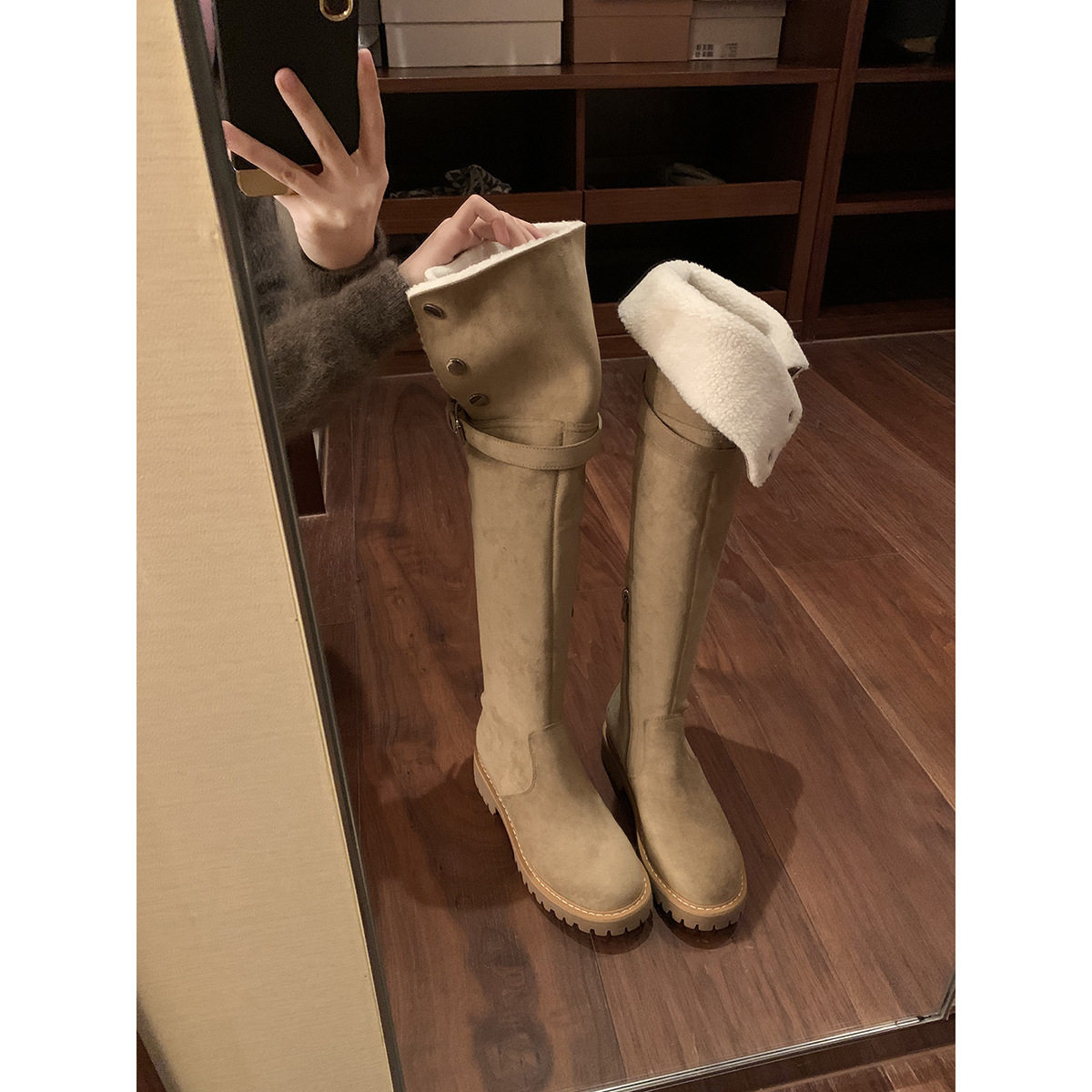 葡萄妈studiolee~过膝骑士靴厚底加绒长筒靴秋冬季新款过膝长靴,童鞋/婴儿鞋/亲子鞋,皮靴,淘宝优惠券,粉丝福利购,淘宝优惠卷