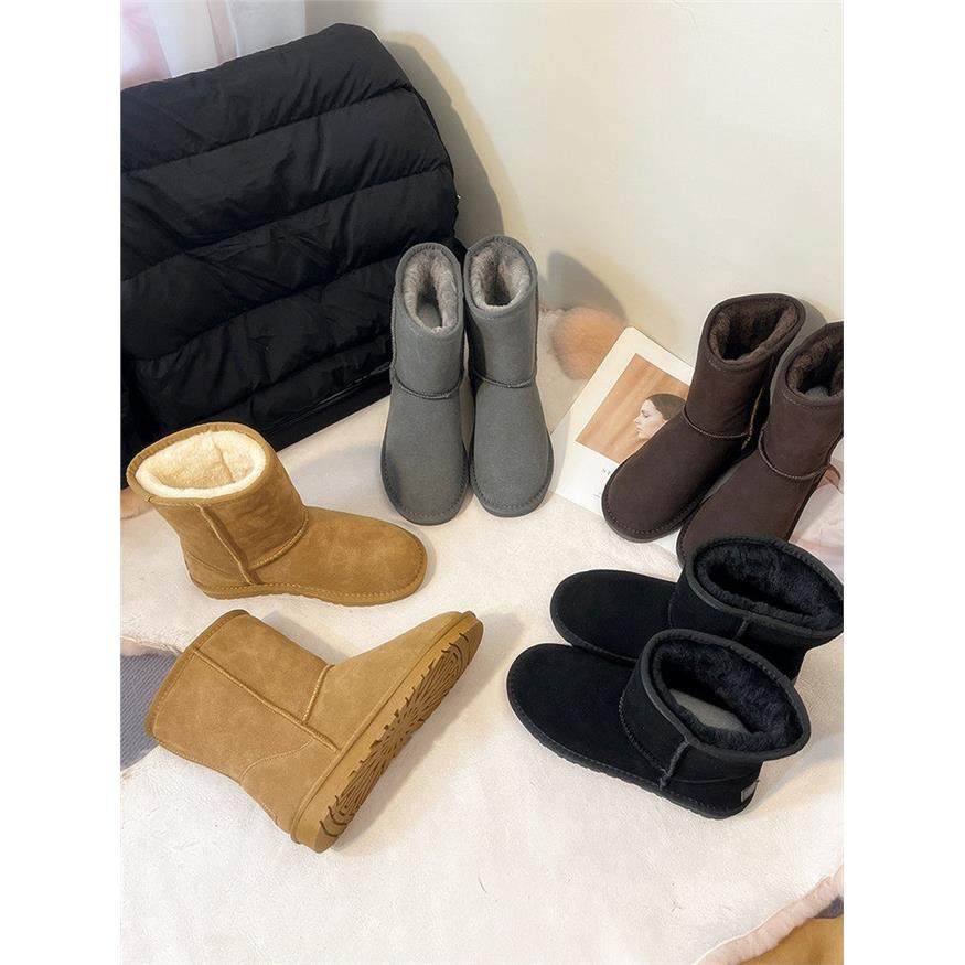 2024冬新款中筒雪地靴女皮毛一体防滑加厚保暖棉靴东北情侣雪地鞋,女鞋,时尚雪地靴,淘宝优惠券,粉丝福利购,淘宝优惠卷