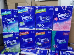 香港代购TEMPO得宝纸巾迷你装36包薄荷味纸巾便携式餐巾纸洗脸巾